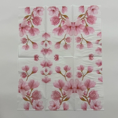 6 Color Flexo Printed Lunch Paper Napkins 33*40cm 3Ply Decorative Paper Dinner Napkins