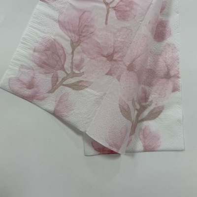 6 Color Flexo Printed Lunch Paper Napkins 33*40cm 3Ply Decorative Paper Dinner Napkins