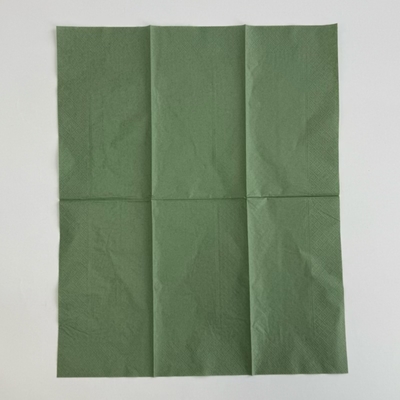33*40cm Green Paper Napkins 1/4 Fold Printed Cocktail Napkins