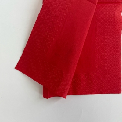 Red 25*25cm Cocktail Paper Napkins Customized Napkins For Birthday