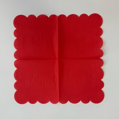 Scallop Shape Custom Tissue Paper Red For Party Wedding Birthday