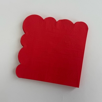 Scallop Shape Custom Tissue Paper Red For Party Wedding Birthday