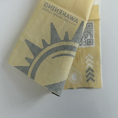 Embossed Printed Paper Dinner Napkins 40x40cm Dot Patterns For Cafe