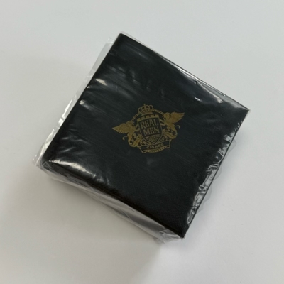 30*30cm Black Disposable Dinner Napkins OEM ODM Embossed Cocktail Napkins
