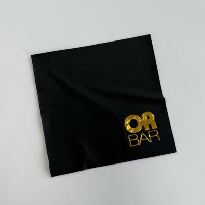 Luxury Gold Foil Napkins 30x30cm 3 Ply Embossed Personalized Paper Cocktail Napkins