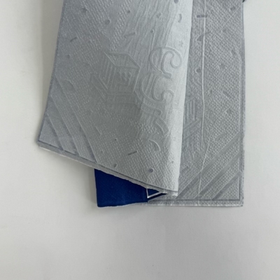 Blue Silver Foil Paper Napkin Polka Dots Coloured Serviettes For Birthday Party