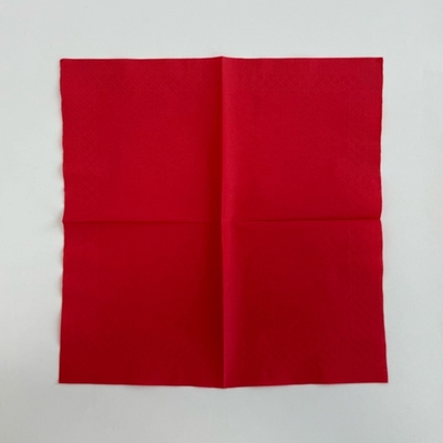 Customized Red Paper Dinner Napkins 25*25cm Personalized Paper Napkins