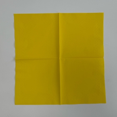 Yellow Square Table Paper Napkins Custom Logo Printed Paper Napkins