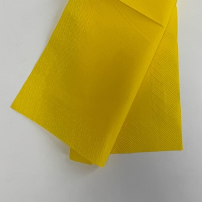 Yellow Square Table Paper Napkins Custom Logo Printed Paper Napkins