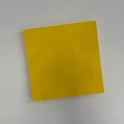 Yellow Square Table Paper Napkins Custom Logo Printed Paper Napkins