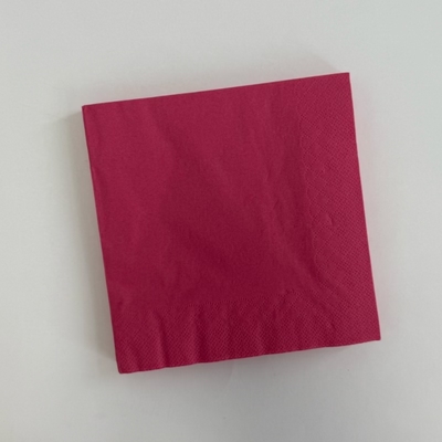 Beverage Printed Logo Cocktail Napkins 18gsm Red Paper Dinner Napkins