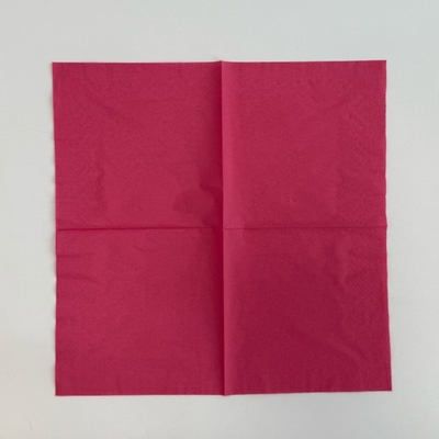 Beverage Printed Logo Cocktail Napkins 18gsm Red Paper Dinner Napkins