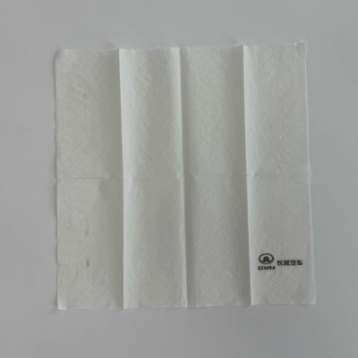 Folded White Paper Napkins 33*33cm 2 Ply Disposable Napkins