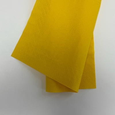25*25cm 2 Ply Yellow Tissue Dinner Napkin Folded Disposable Paper Napkins