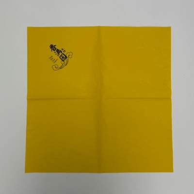 25*25cm 2 Ply Yellow Tissue Dinner Napkin Folded Disposable Paper Napkins