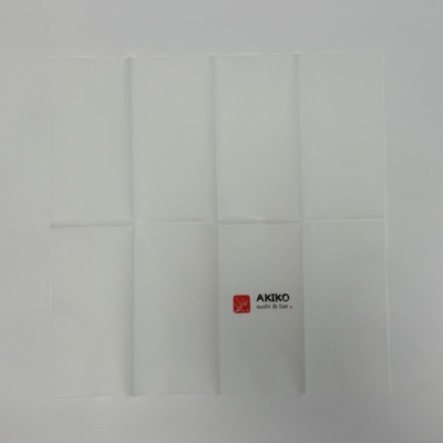 1 Ply White Beverage Napkins Wood Pulp Folded Dinner Napkins