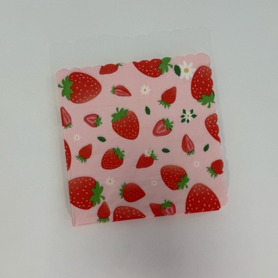 20pcs Strawberry Personalized Tissue Paper Soft And Absorbent Two Layer Napkins Paper