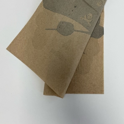 Unbleached Brown Disposable Napkins 33*33 Brown Luncheon Napkins