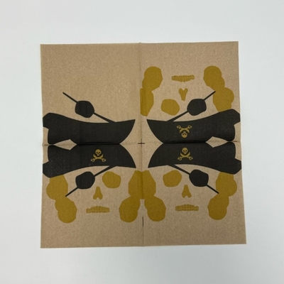 Unbleached Brown Disposable Napkins 33*33 Brown Luncheon Napkins