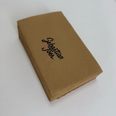 21*16.5cm Bamboo Dinner Napkins 2Ply Brown Paper Napkins FSC Approval